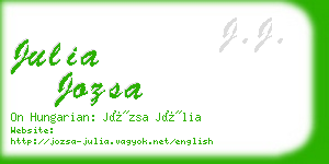 julia jozsa business card